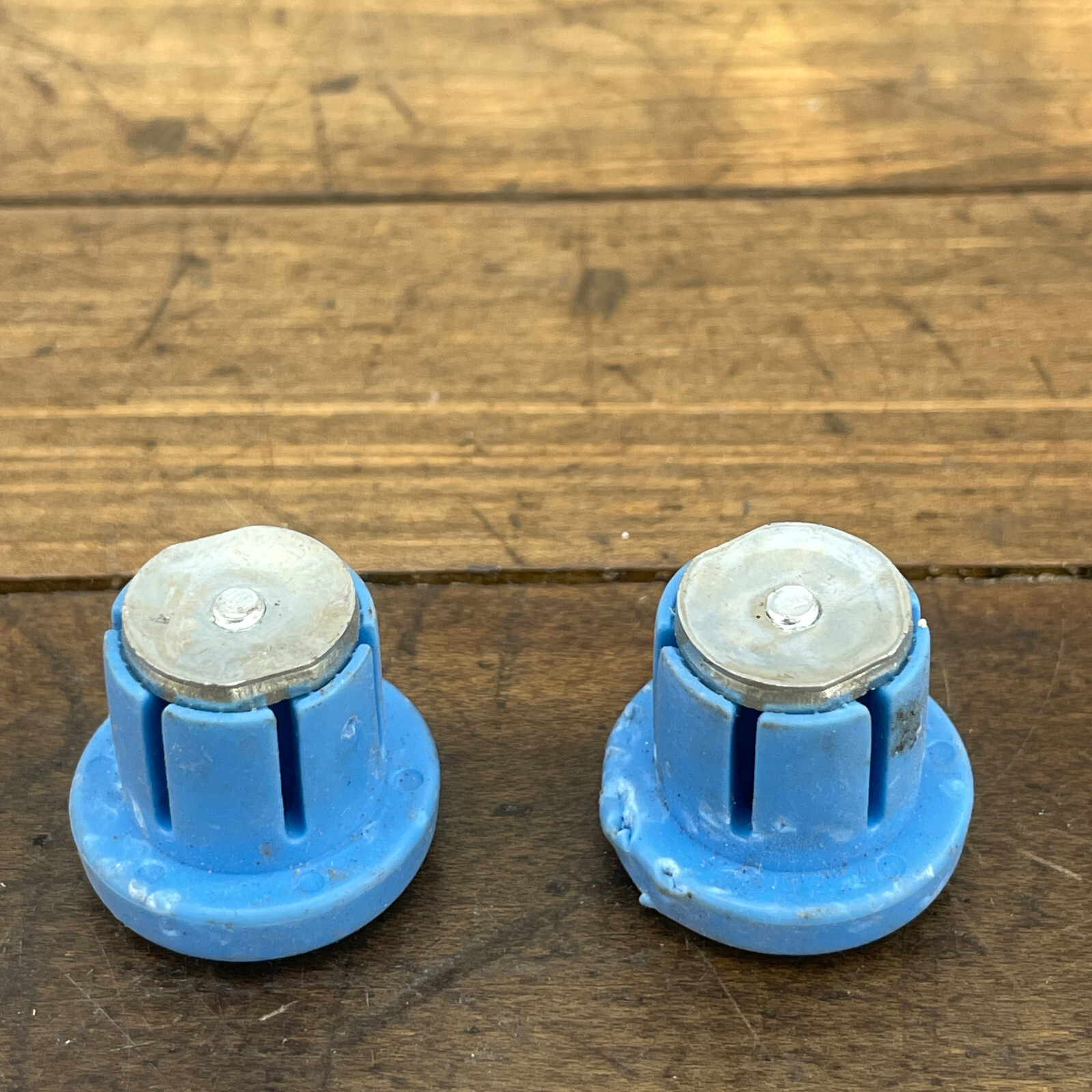 Vintage Cat Eye Bar End Plug Model 300 Blue Cateye Drop Bar Handlebar Caps A2