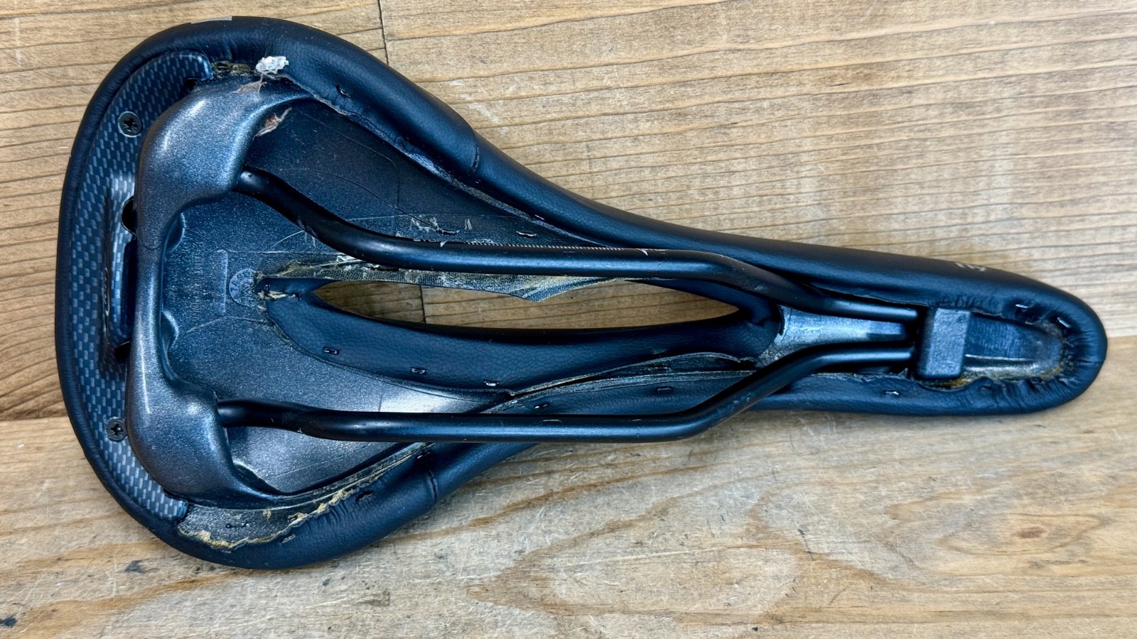 Terry Fly Cutaway Leather Seat / Saddle Cromoly FeC Alloy Rails