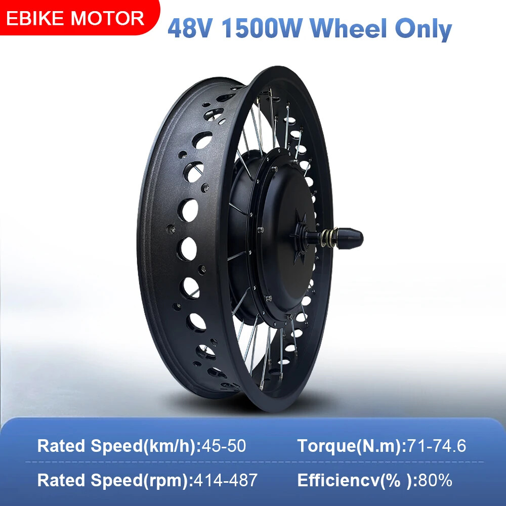 20/24/26inch E-bike Fat Tire Conversion Kit 48V 1500W Front Wheel Conversion Kit