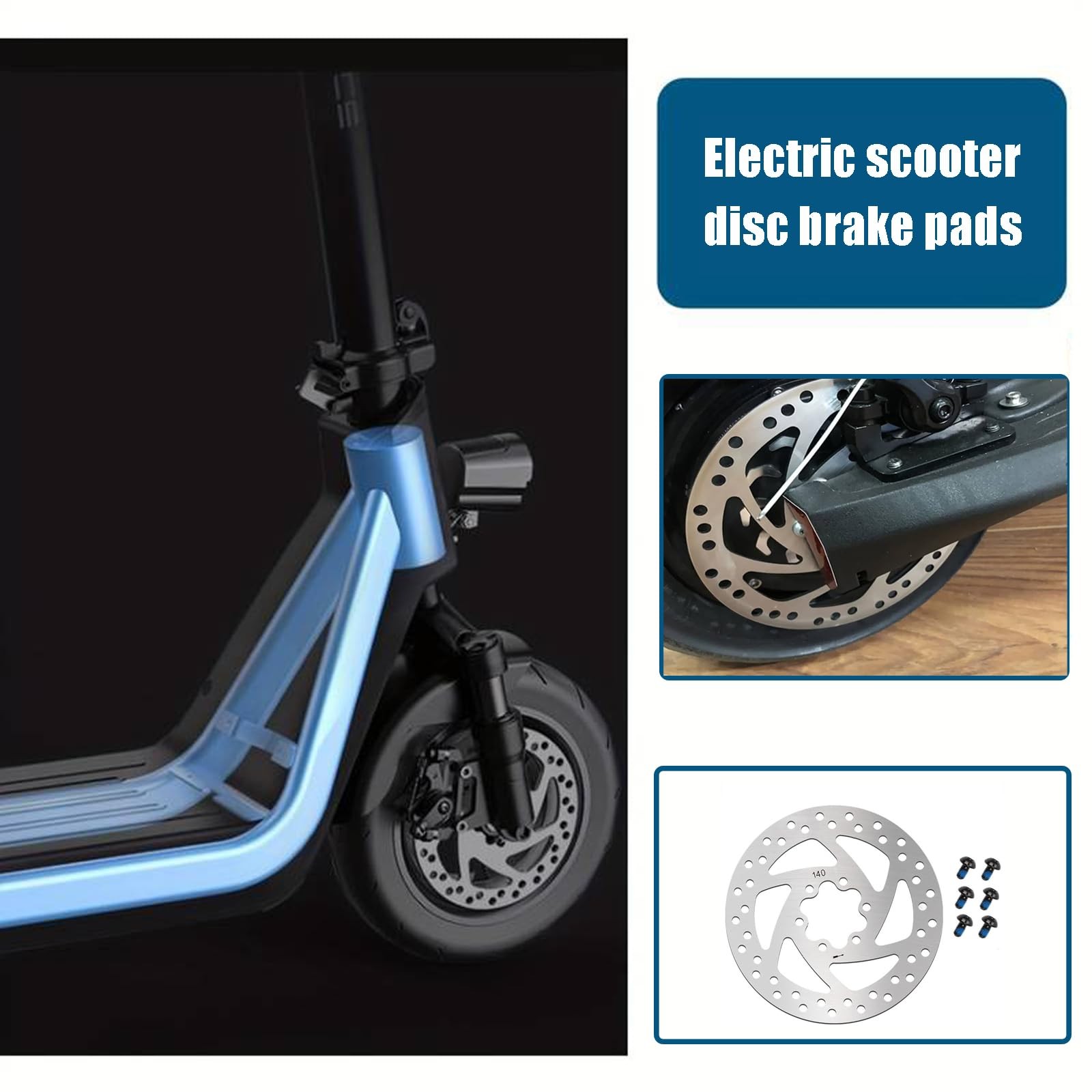 140mm Electric Scooter Brake Rotor in Stainless Steel, 140mm, silver