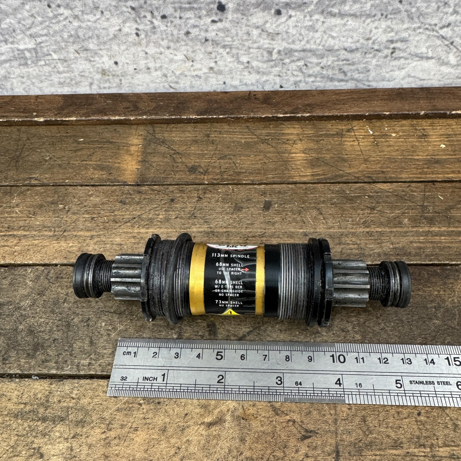 Vintage Truvativ Giga Pipe Team SL Bottom Bracket 68/73mm 113mm ISIS BSA Spline