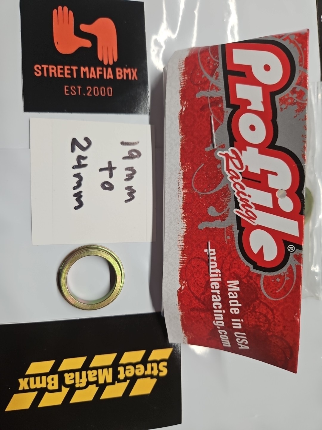 PROFILE BMX BIKE SPROCKET ADAPTER 24mm to 19mm hat washer PRIMO SE GT Haro NEW