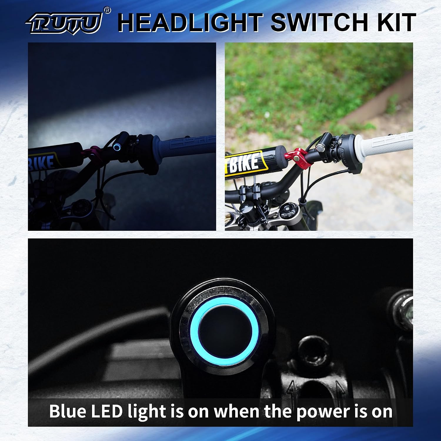 Headlight On/Off Switch Fit for Surron Light Bee, Water-Resistant Handlebar