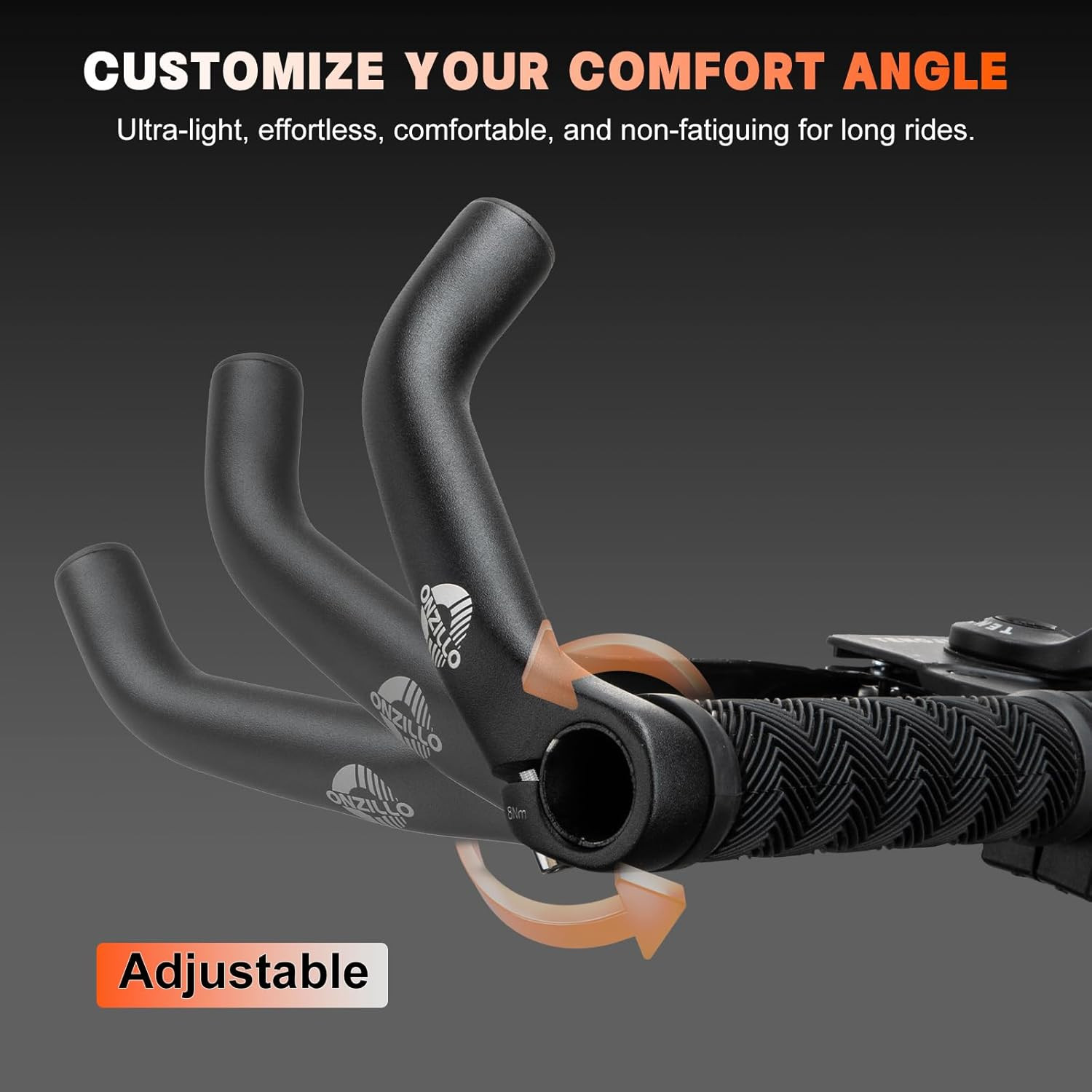 Upgraded Bike Bar Ends, Ergonomic Bicycle Handlebar Ends Extension,Aluminium MTB