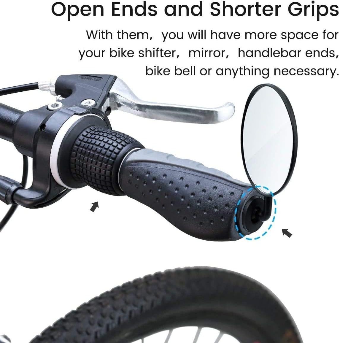 Universal Black & Grey Bike Grips – Comfortable No-Slip Handle for Cyclists