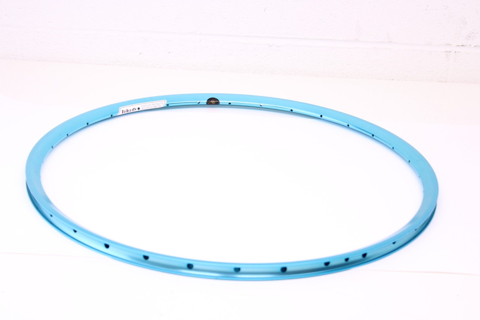 Blue Used Anodized Velocity 650 c 32 Hole Presta Valve Rim, Made in Australia