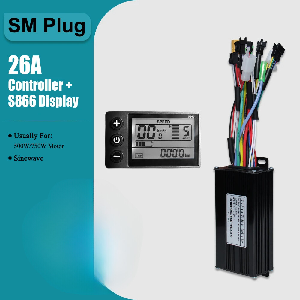 E-bike Three-Mode Sine Wave 36V 48V 17A 26A 30A 40A Controller with LCD Display
