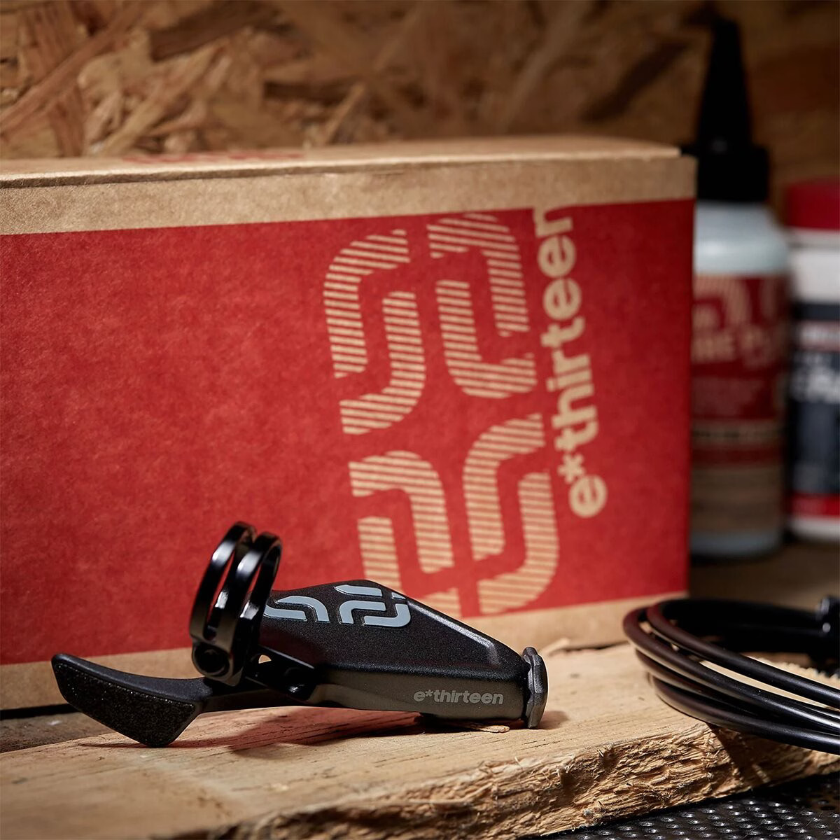 e*thirteen components Vario 1x Dropper Lever Stealth Black, MatchMaker, Cable &