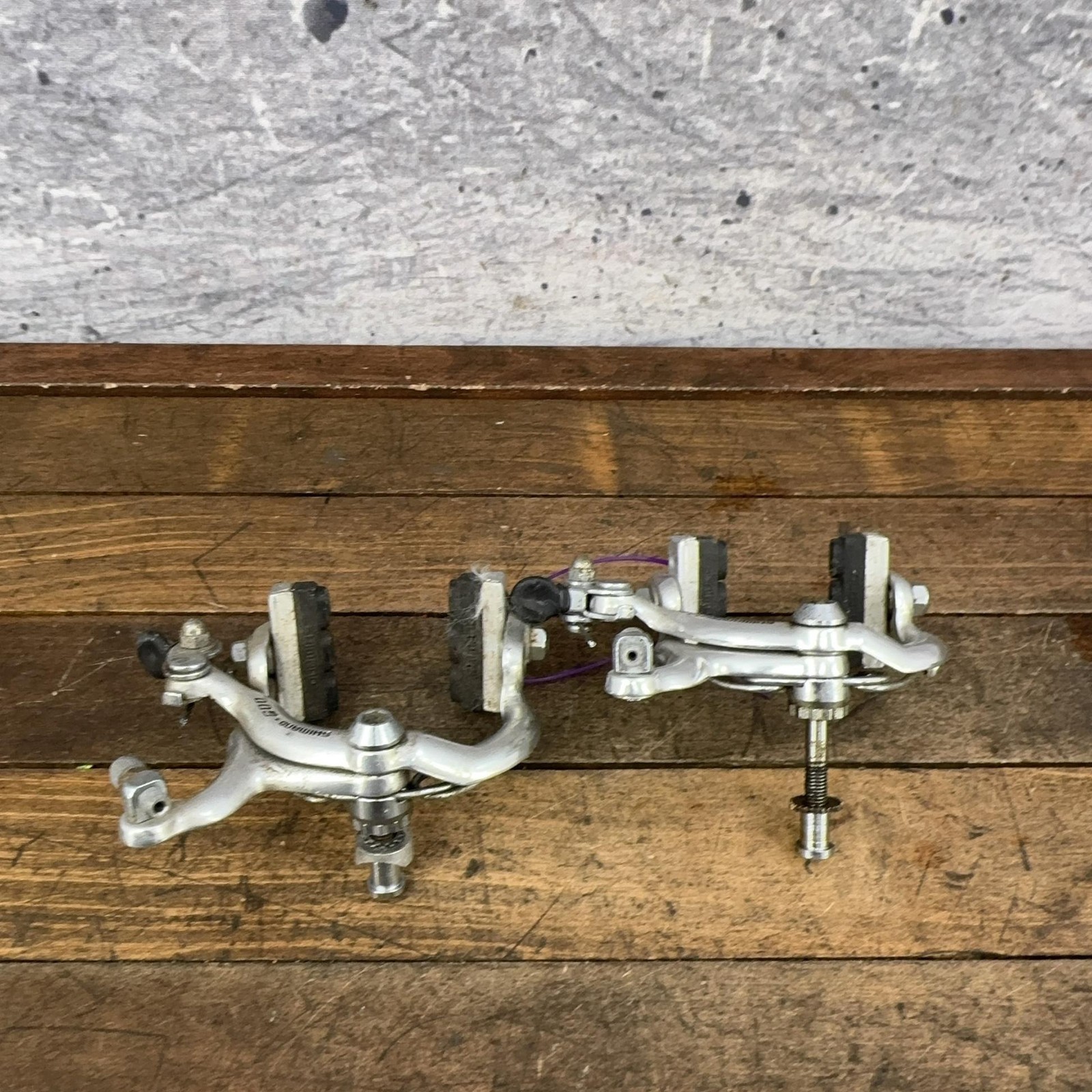 Vintage Shimano 600 Caliper Brakes Set Arabesque Road Bike Side Pull 80s