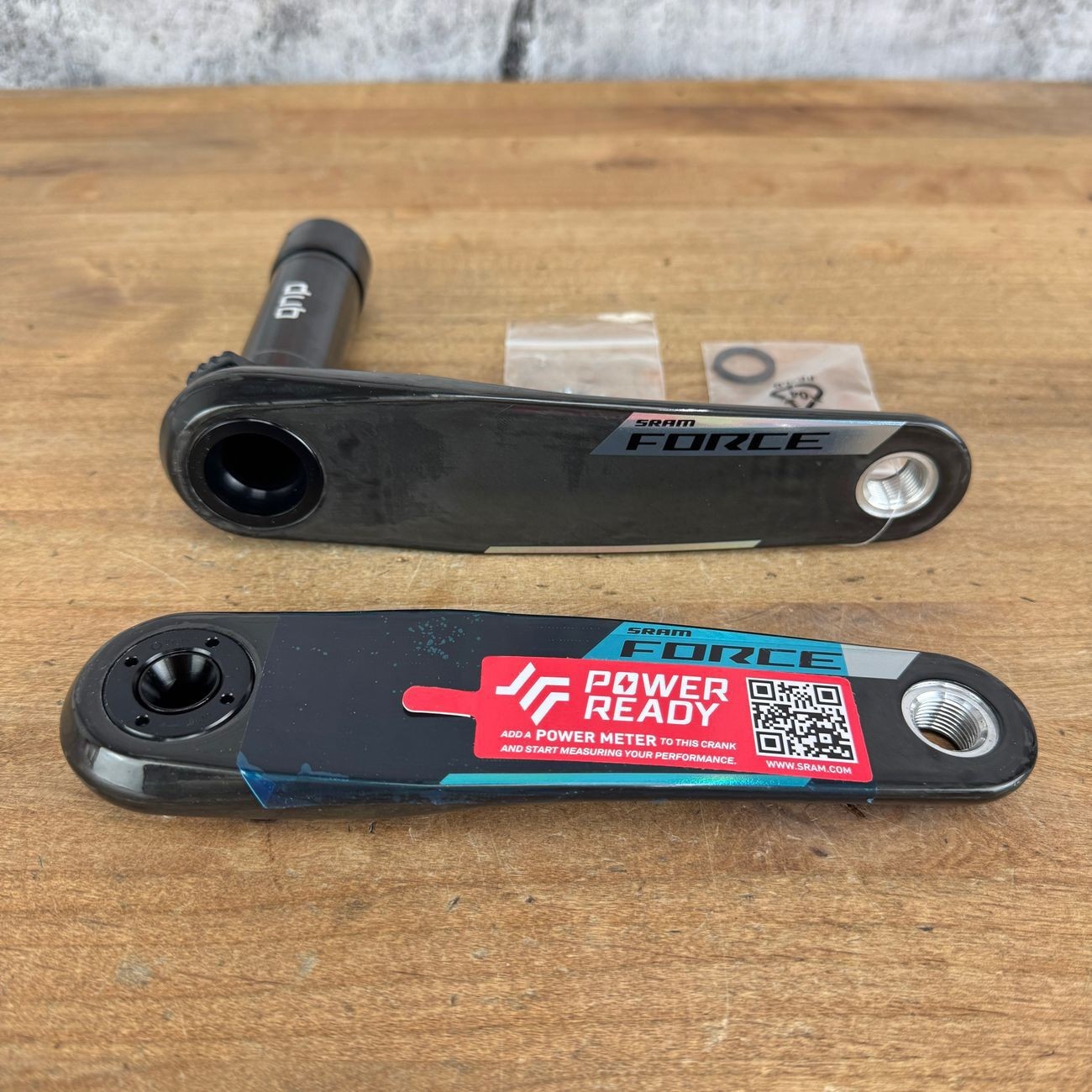 New! SRAM Force AXS E1 160mm Carbon DUB Spindle Crank Arms Crankset 409g
