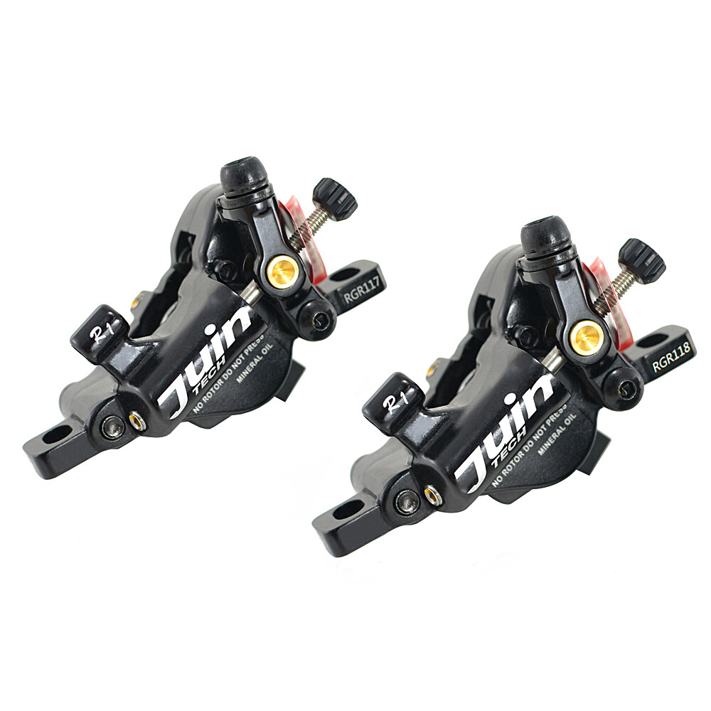 JUIN TECH R1 Hydraulic Road CX Disc Brake set 160mm w/ Rotor (Front+Rear),Black