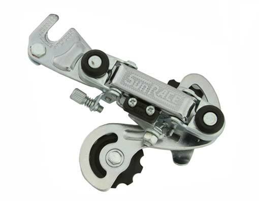 NEW! GENUINE SUN RACE REAR DERAILLEUR FRICTION RDM-10-SB W/BRKT IN CHROME.