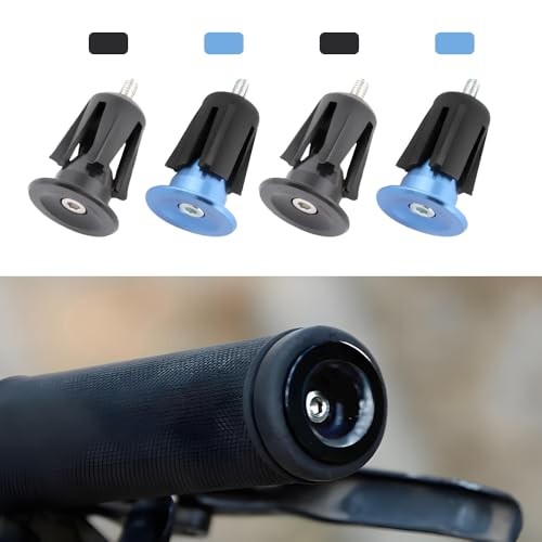 2 Pair Bike Handlebar Bar End Plugs, Aluminum Alloy Expanding Adjustable Caps