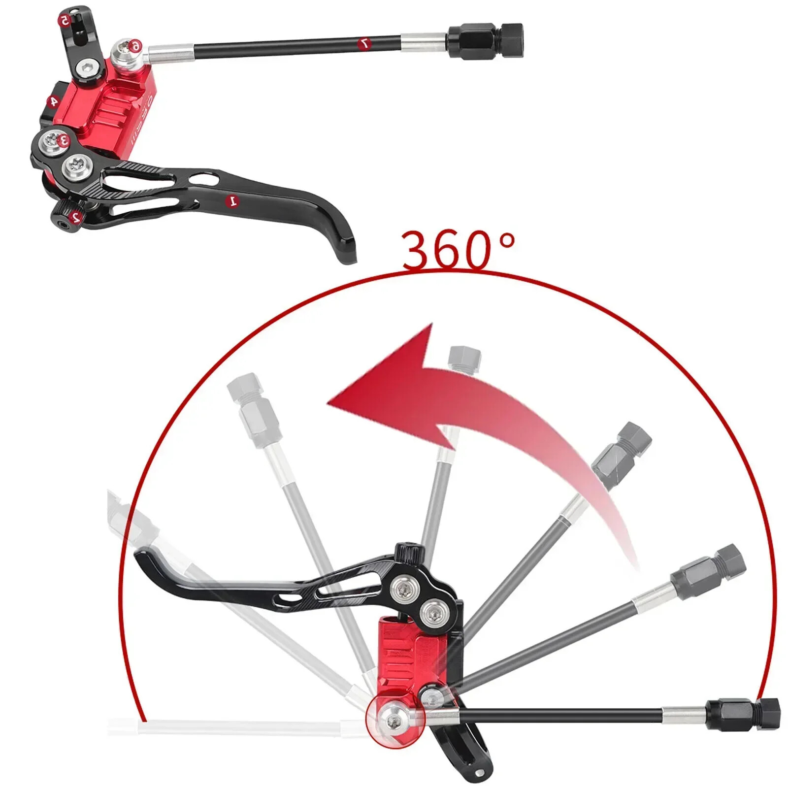 Mountain Bike Hydraulic Brakes Mineral Oil Disc Brake Caliper 800/1550mm