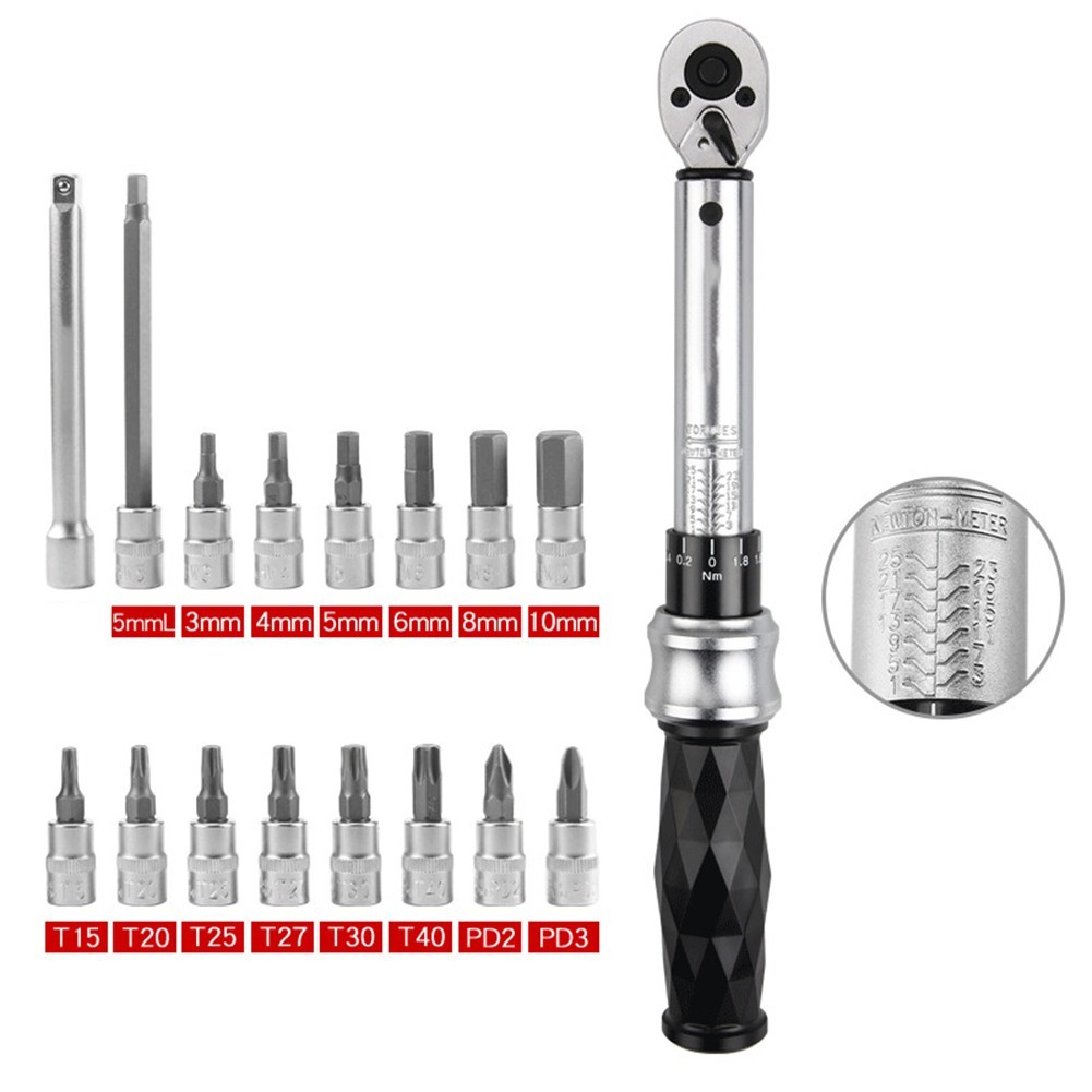18in1 adjustable bike for torque wrench and repair tool set for bicycle