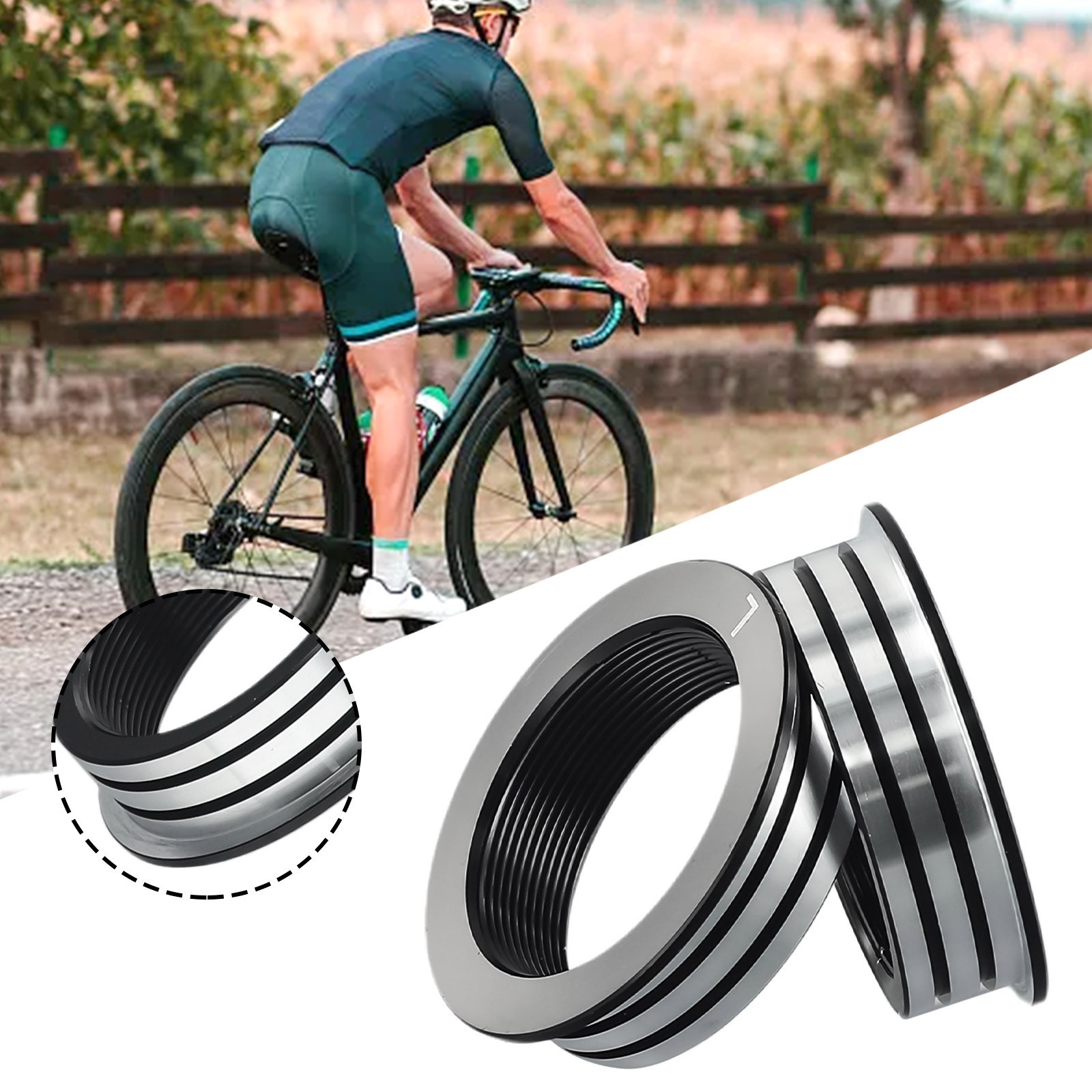Bike Bicycle Bottom Bracket Conversion Adapter BB30 To BSA Converter 42mm New