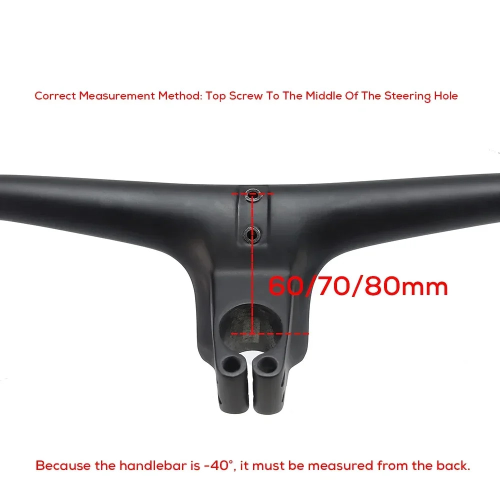 740MM -40 Degrees Full Carbon Fibre MTB Integrated Handlebar Bike Accessories