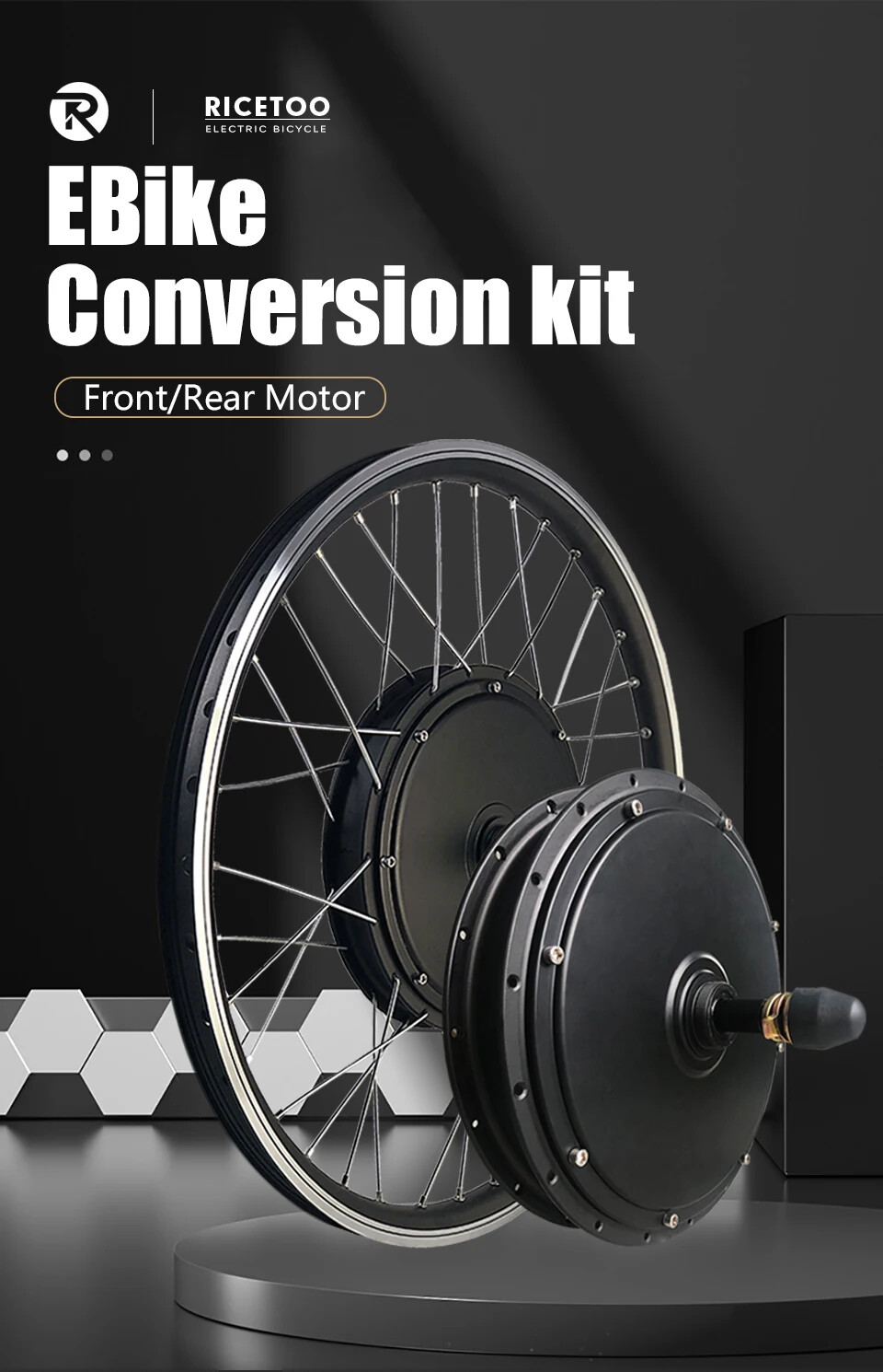 48V 1000W Electric Bicycle 20-29inch 700C Front Rear Hub Motor Wheel Kit