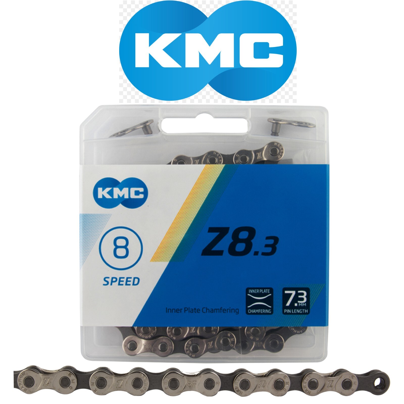 KMC Z8.3 8-Speed Chain fits Shimano SRAM 3/32″ 5 6 7 Mountain Road Hybrid Bike