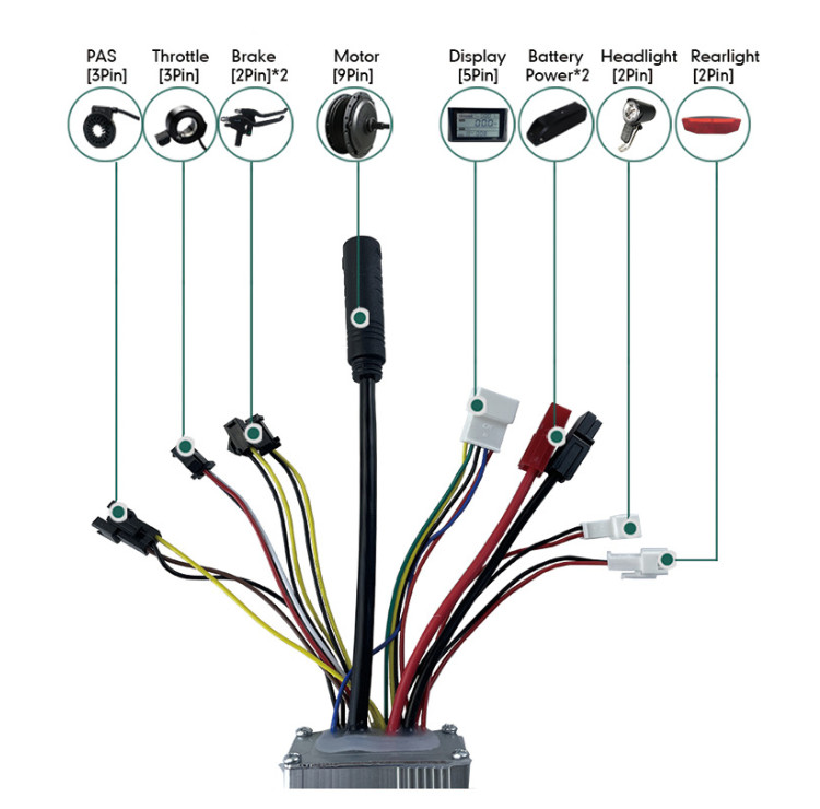 E-bike 36V 48V 6 FET 15A 250W Brushless Motor JN Controller For Electric Bicyc.