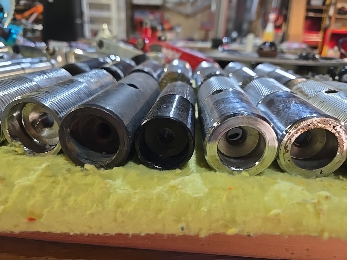 Bmx Axle Pegs Lot Of 14 Misc Thread-On Used