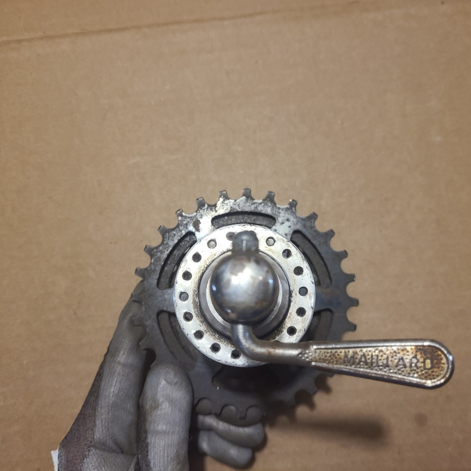 Vintage Maillard Helicomatic Rear Hub 36H 6-Speed Cogset QR Skewer France 126mm