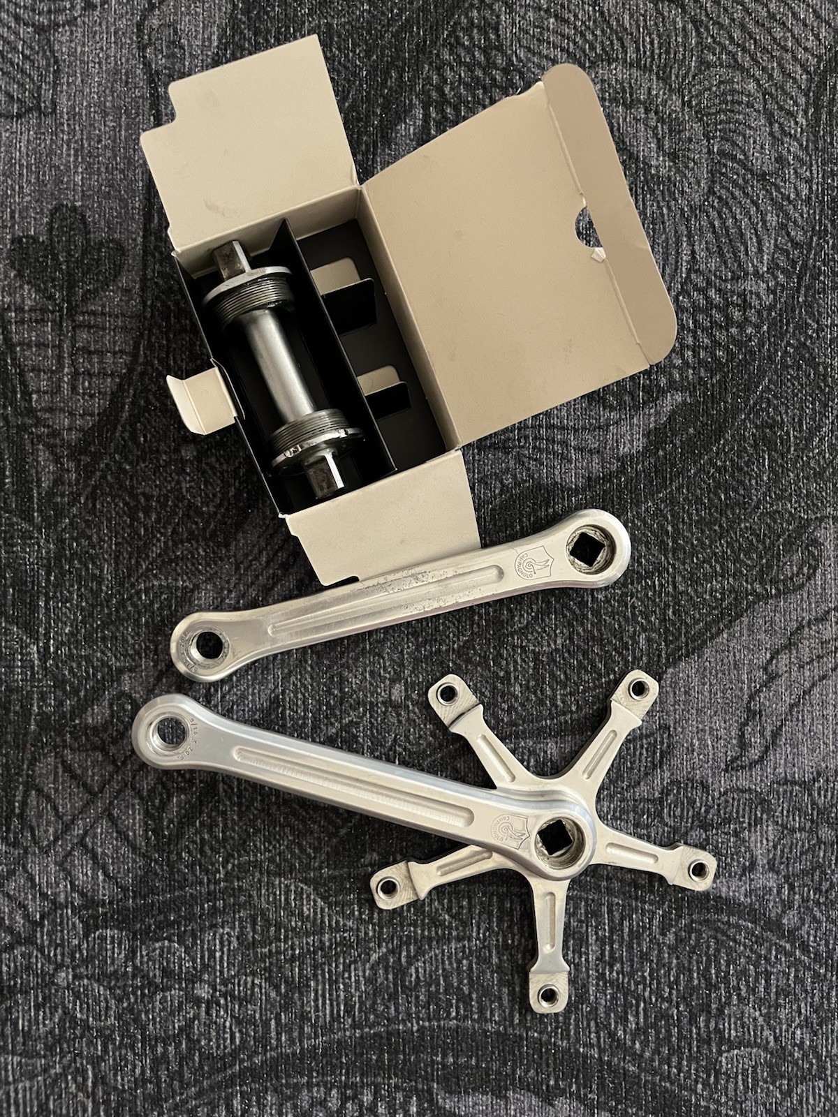 170mm Campagnolo Pista Single Speed / Track Crank Arms With Matching BB