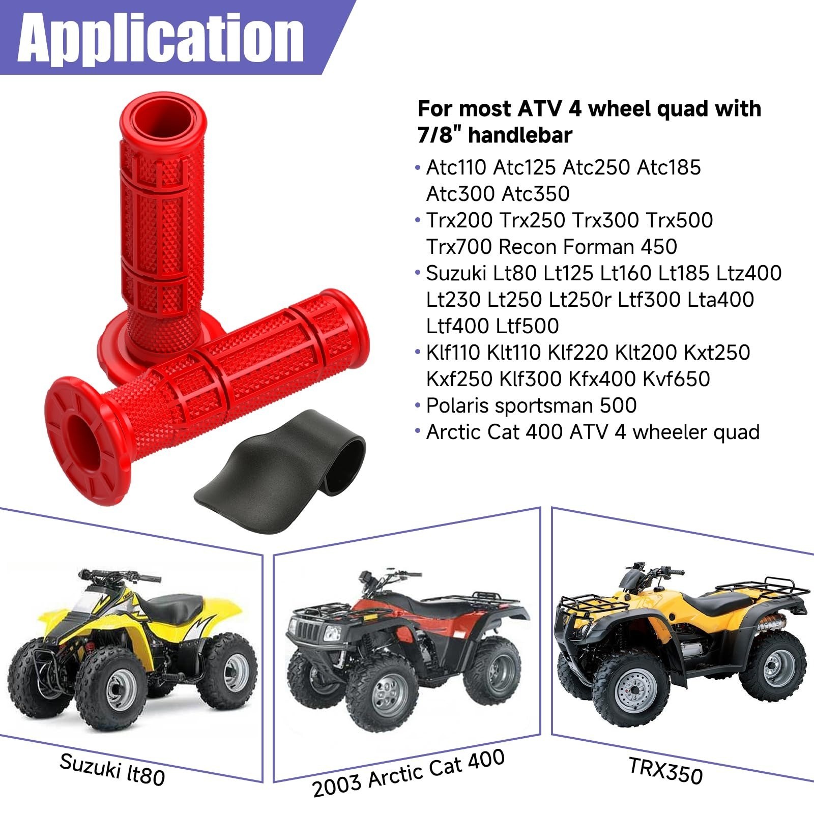 CILOYU 7/8 Handlebar Grips Rubber for ATV Replacement