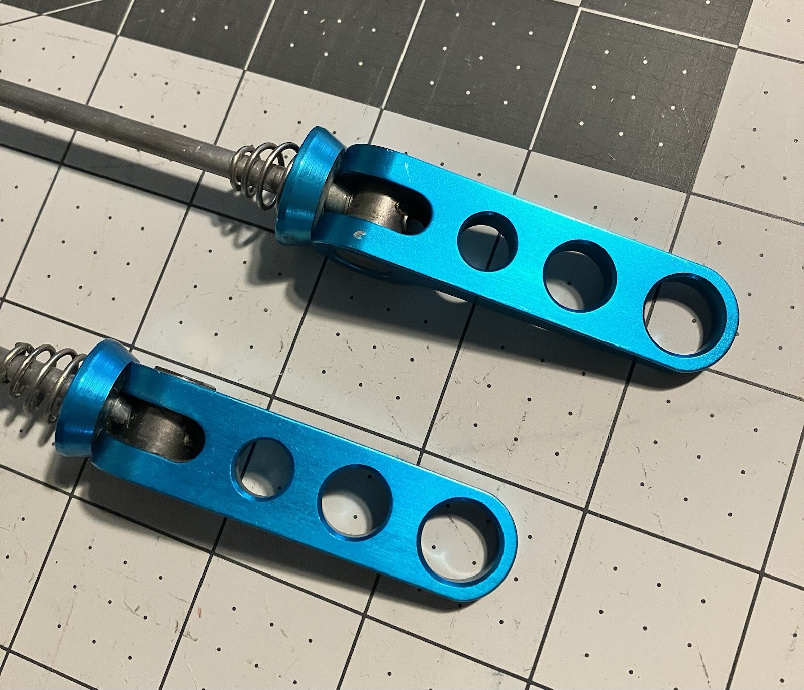 Ringle Holey Ti Skewers turquoise blue Front & Rear titanium mountain bike parts