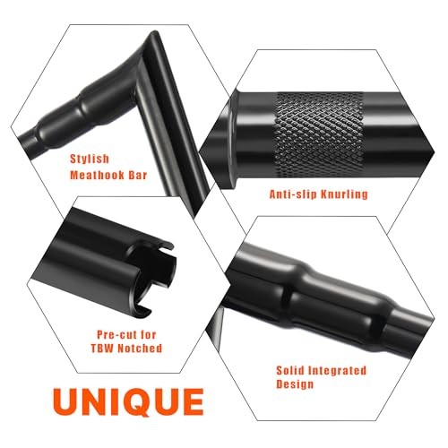 10″ Rise Ape Hanger 1 1/2″ Bagger Handlebar for Harley 1986 10 Inches Black