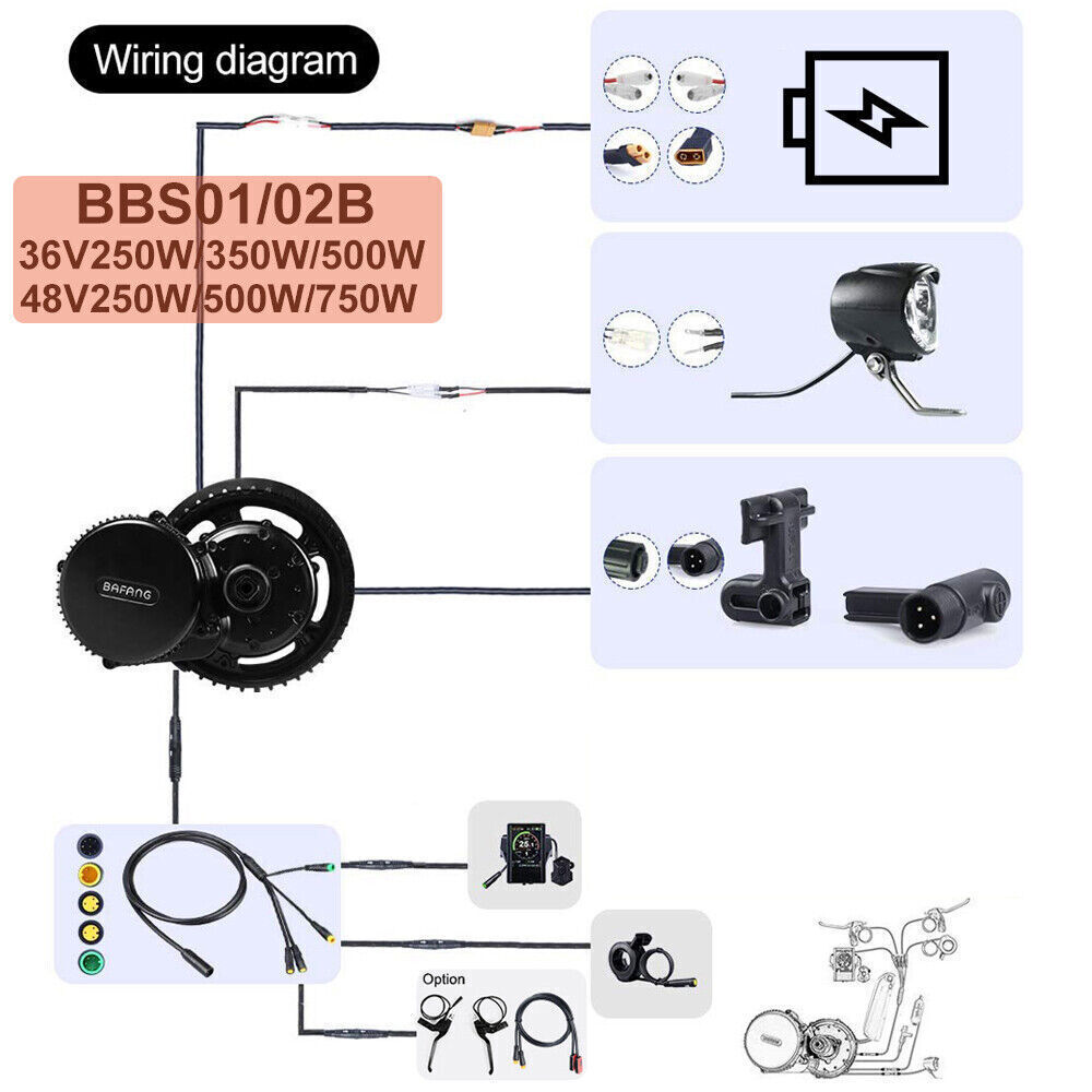 36V/48V/52V 250W-1000W Bafang Used Motor Ebike Motor Only No Accessories