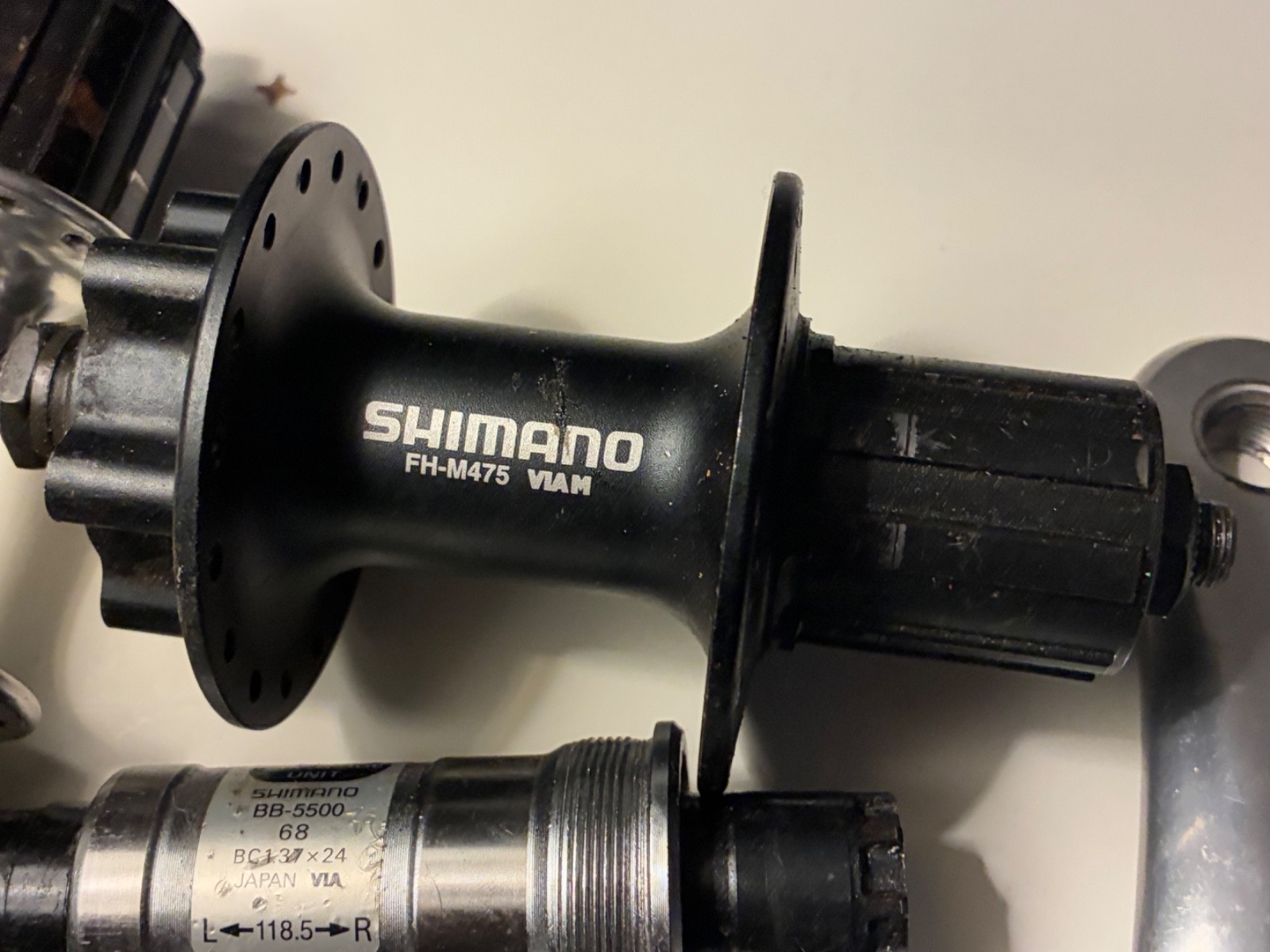 Shimano Mountain & Road Bike Parts Lot (10) Brackets Hubs Rotor Vintage Untested