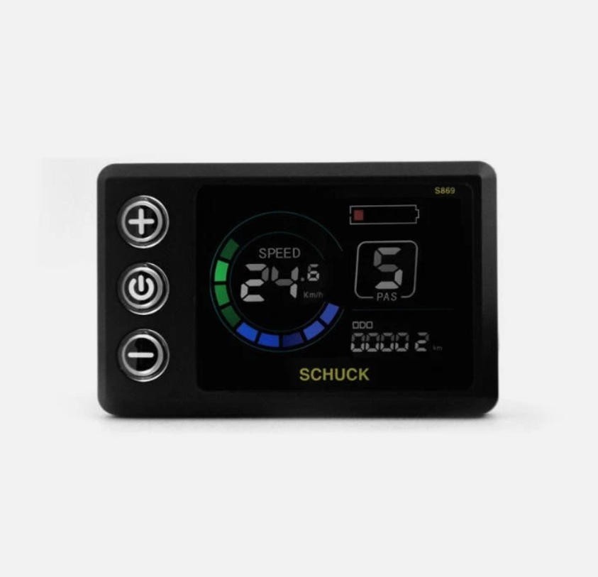 E-Bike Compatible S869 Smart LCD Color Screen with light wire 5PIN WP plug.