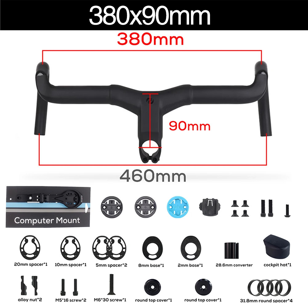 Syncros Internal Cable Routing Road Drop Bar Carbon Integrated Gravel with Mount