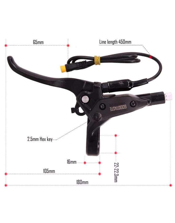 Goodtaste E-bike Power-off Oil brake lever 3 Pin Plug Right+Left