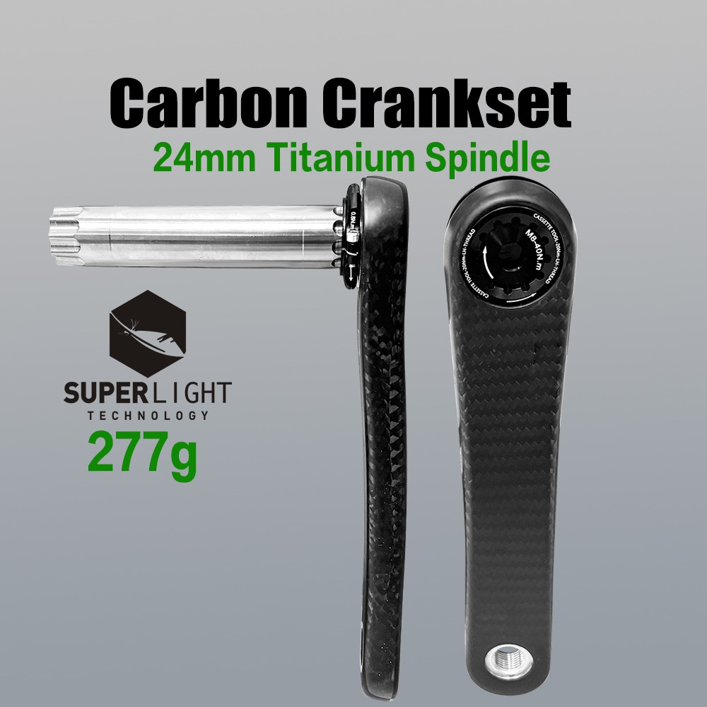 AIRWOLF Carbon Road Bike Crankset CKR01 Power Meter EASTON 277g Lightweight