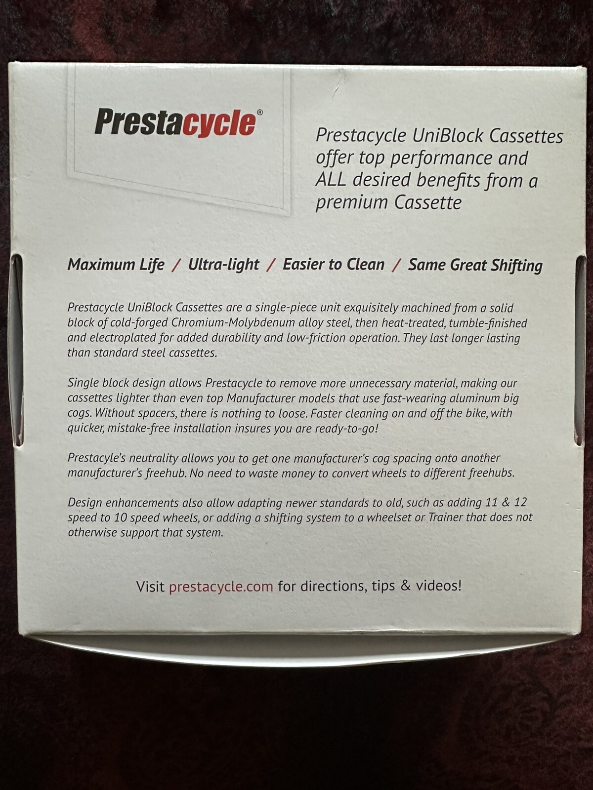 NIB Prestacycle Uniblock Cassette 11-27t 11 Speed Shimano/SRAM HG11 *160 Grams*