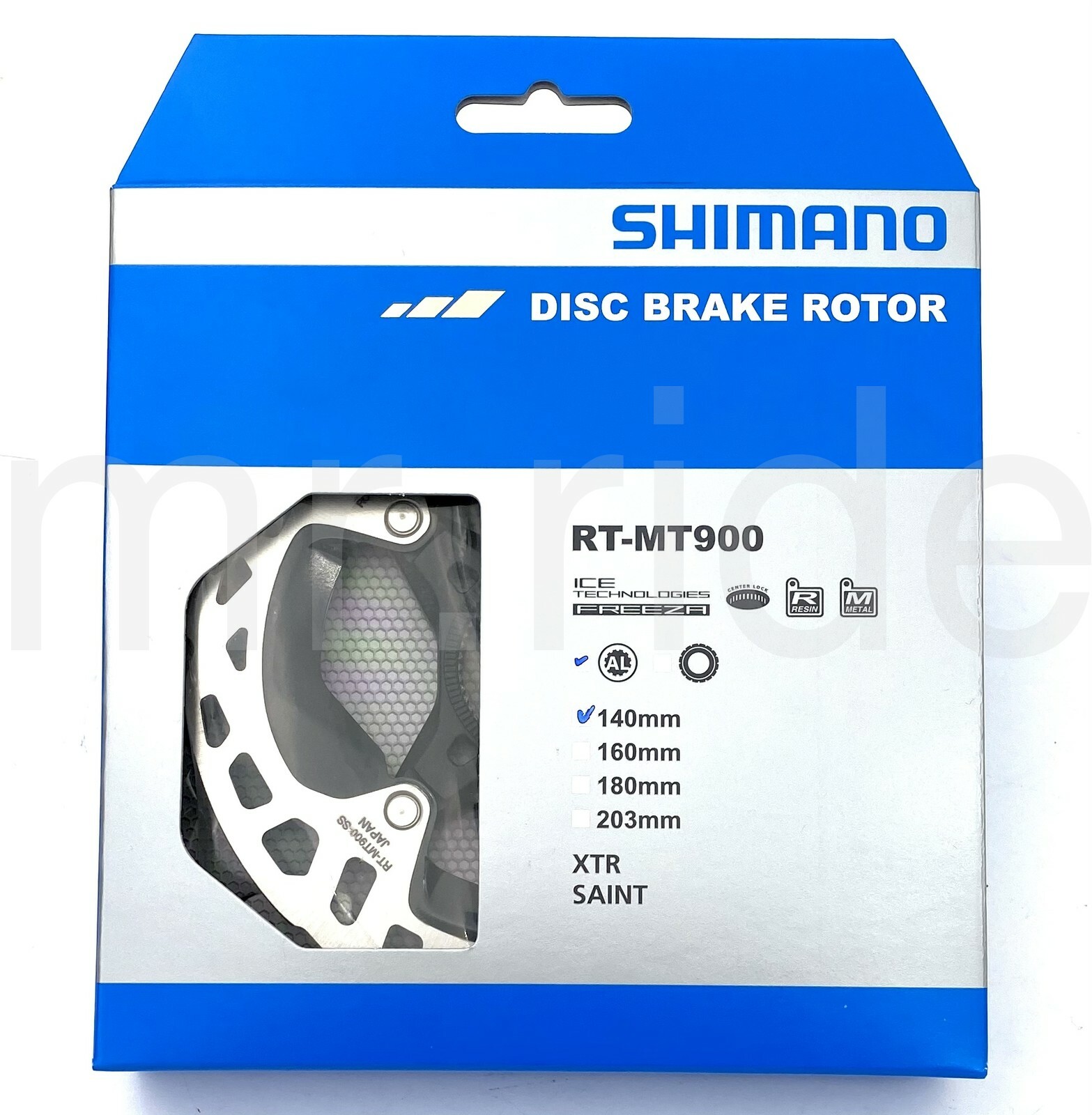 Shimano XTR/SAINT MTB Bike Disc Brake Rotor RT-MT900 140mm Center Lock,ICE Tech