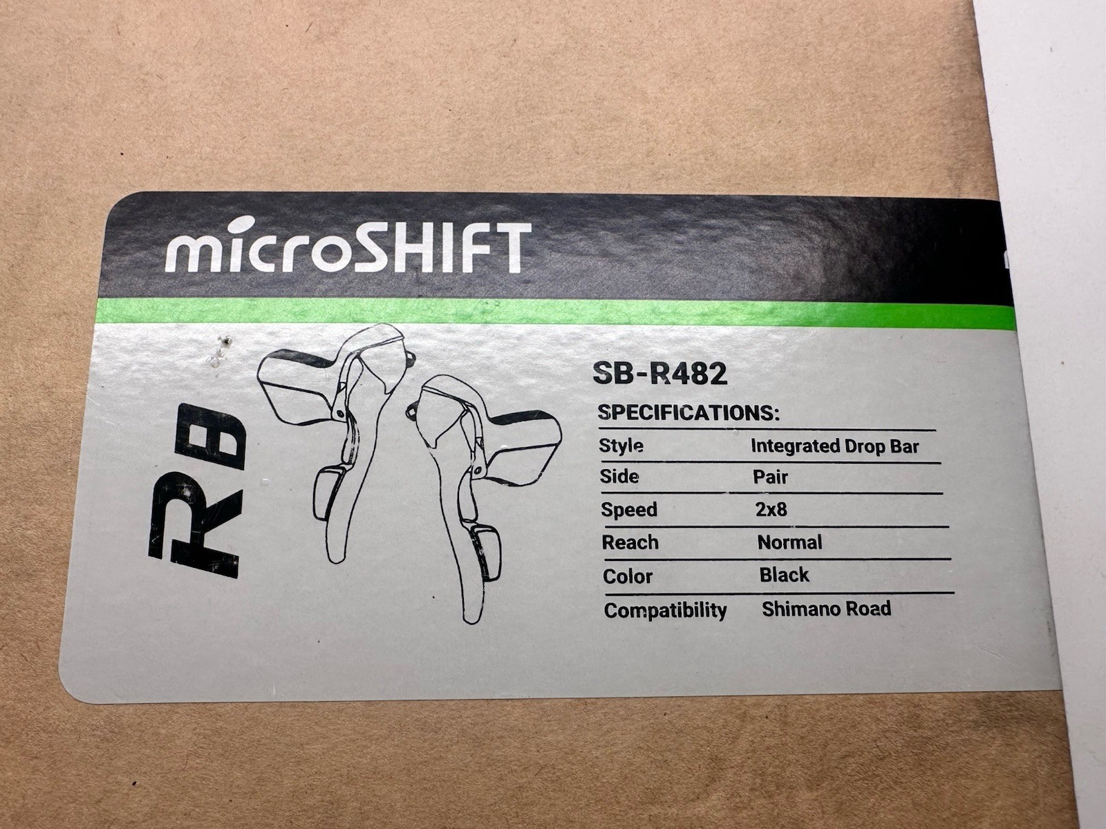 NEW microSHIFT R8 Drop Bar Shift Lever Set 2 x 8-Speed SB-R482 FREE Shipping