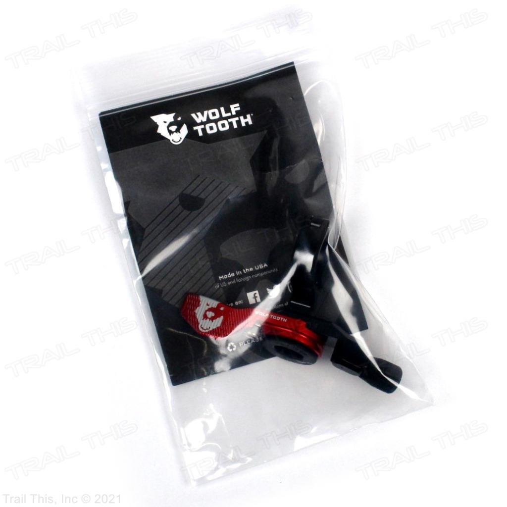 Wolf Tooth Standard ReMote Lever 22.2mm Clamp for Bike Dropper Seatpost – Red