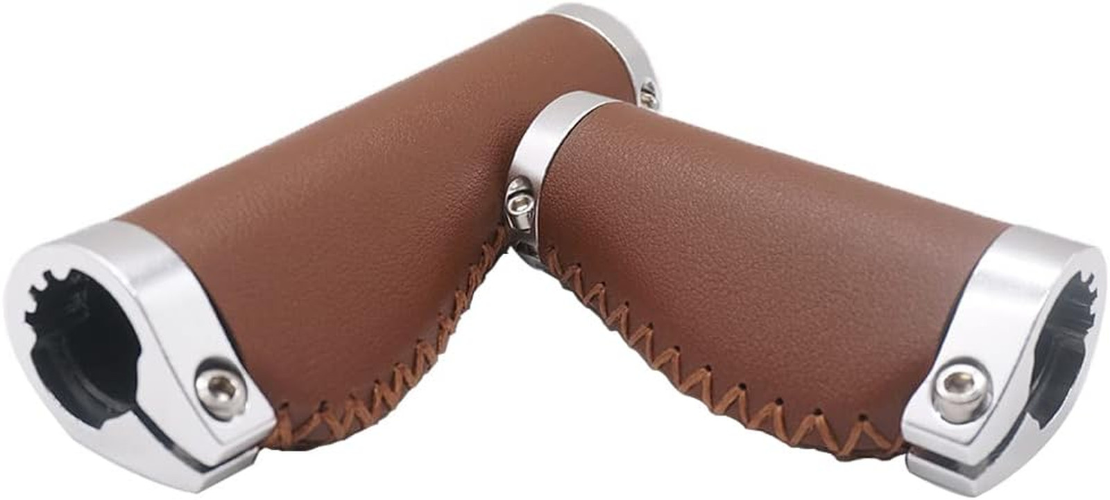 Bike Handle Grips 135/95mm Long/Short Grips Non-Slip PVC Microfiber Leather Ergo