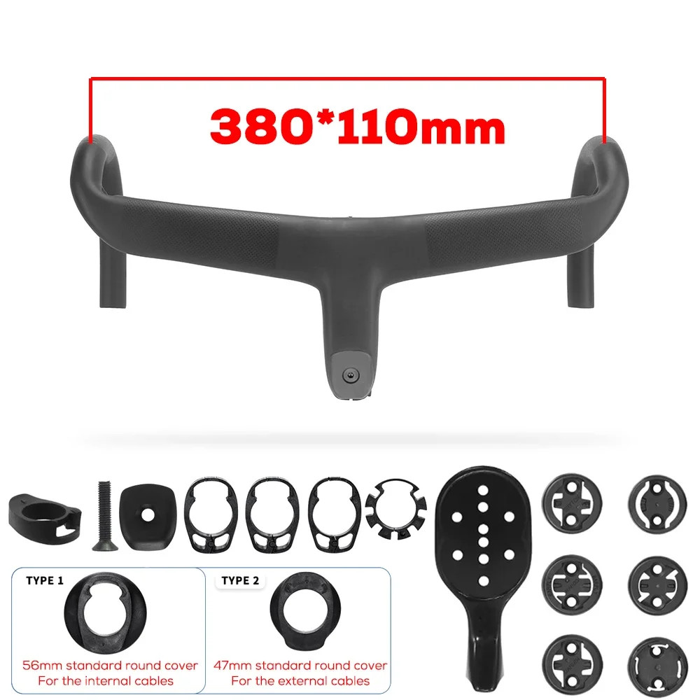 Full Internal Cable Road Bike Handlebar Carbon Integrated Cockpit OD1 Handlebar
