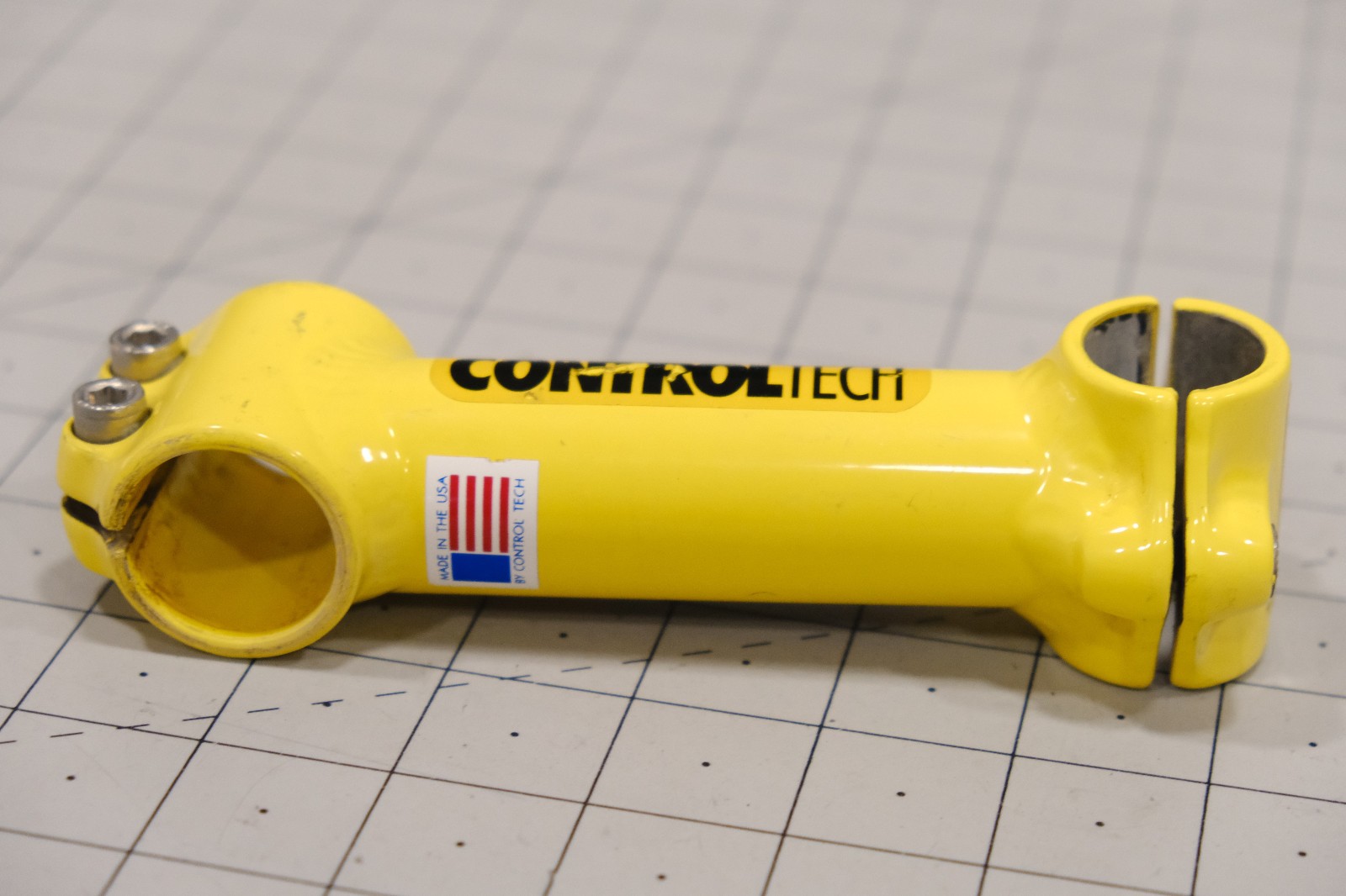 Vintage ControlTech Threadless Bike Stem 25.4x120mm Yellow
