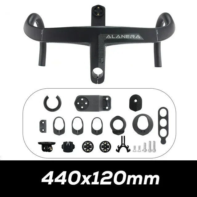 Carbon Road Bicycle Integrated Drop Bar Internal Wiring with Comput Holder