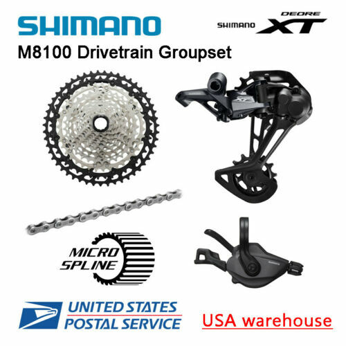 New Shimano Deore XT M8100 12 Speed Drivetrain Groupset 51T Cassette (OE)