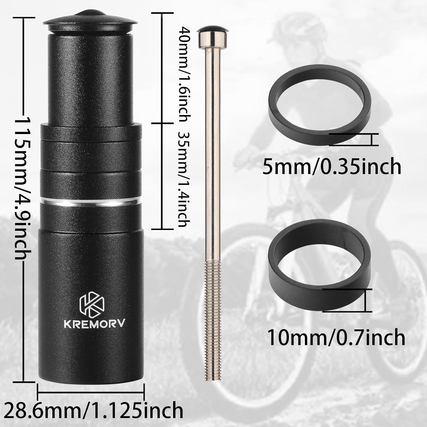 Bike Stem Riser Extender Aluminum Alloy Bicycle Fork Stem Adapter for MTB Mou…