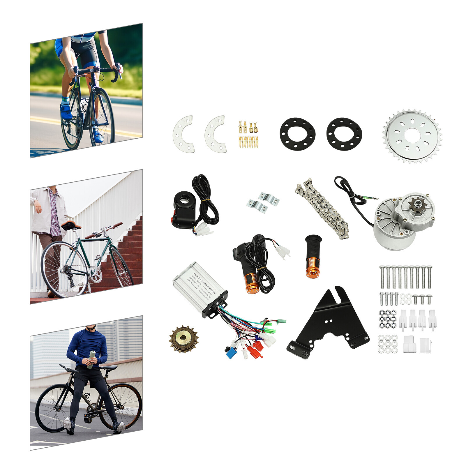 MY1016Z3 250W 24V Brushless E-Bike Conversion Kit for Spoke Wheel Bike
