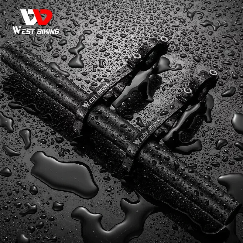 West Biking Bicycle Handlebar Extender Carbon Fiber Double Clamp Mount 18-35mm