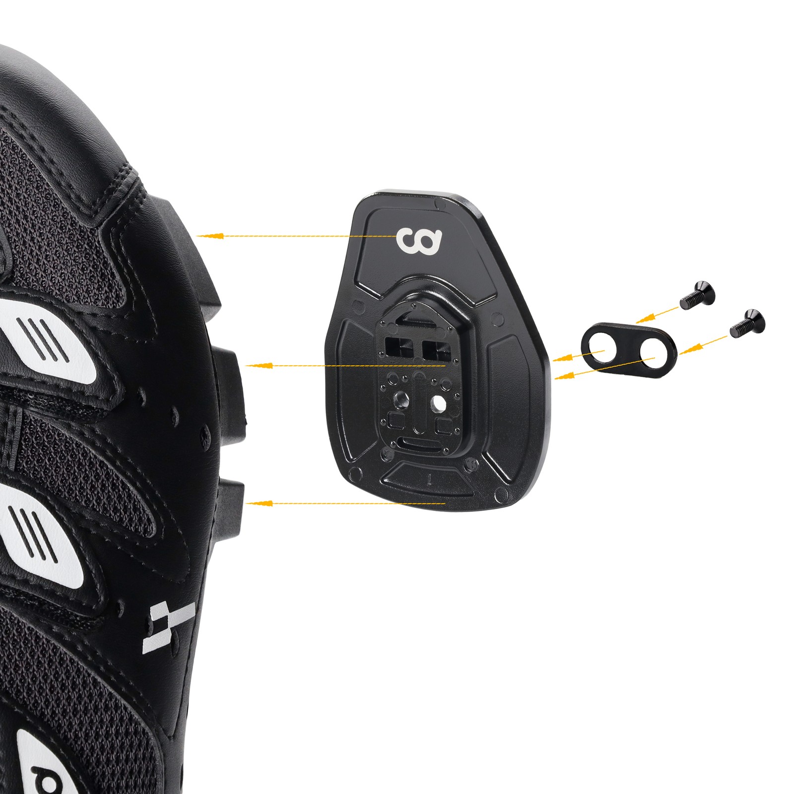 CD Bicycle Shoes Cleats Adapters Bundle- for MTB Shoes to Use with Delta Cleats