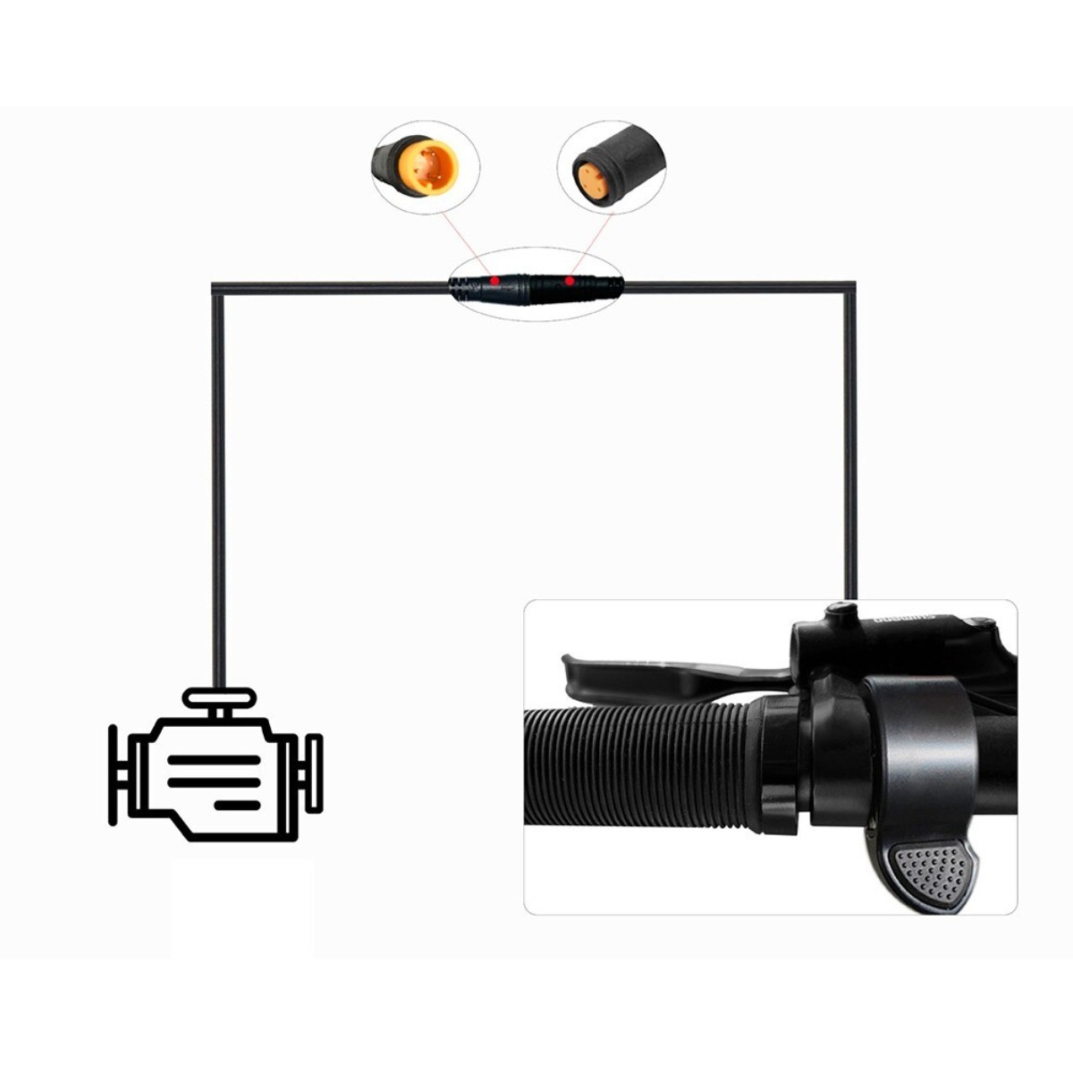 Convenient Thumb Throttle For Bafang BBS01 02 HD Drive Ebike